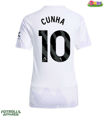Manchester United Matheus Cunha #10 Bortatröja Kvinnor 2025-26 Kortärmad